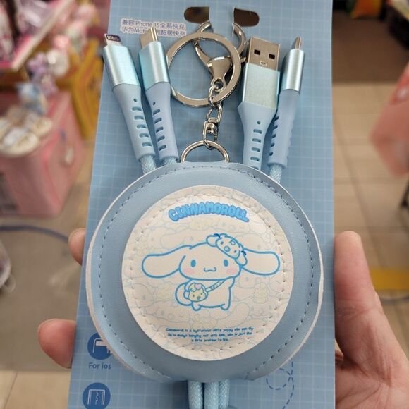 Brand New Sanrio Cinnamonroll 3 in 1 Charging Cable With Mirror - Picture 3 of 12